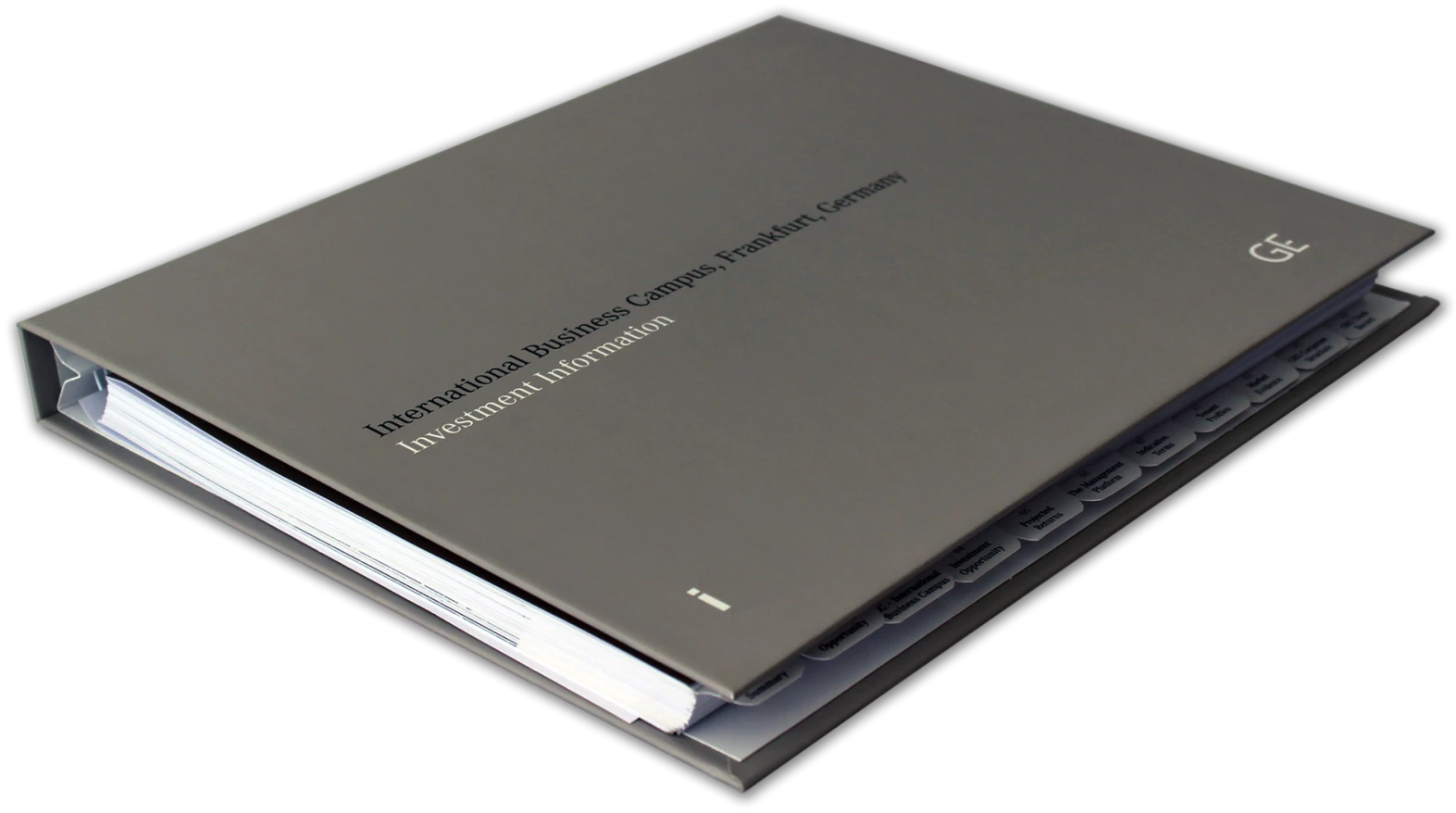 Custom made and printed ring binder with bespoke printed die-cut tabs by City Images