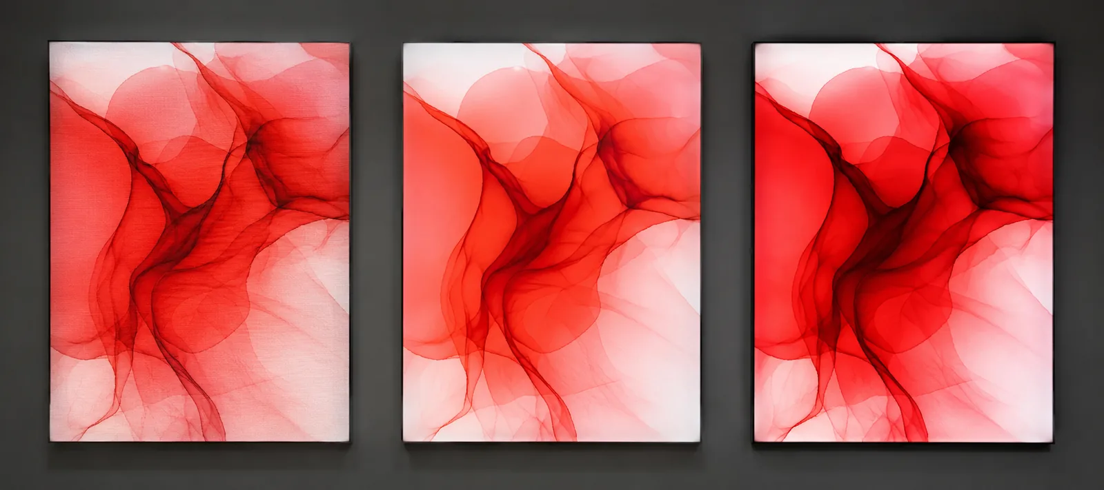 Fabric SEG, backlit film and duratrans prints compared under identical LED back-light