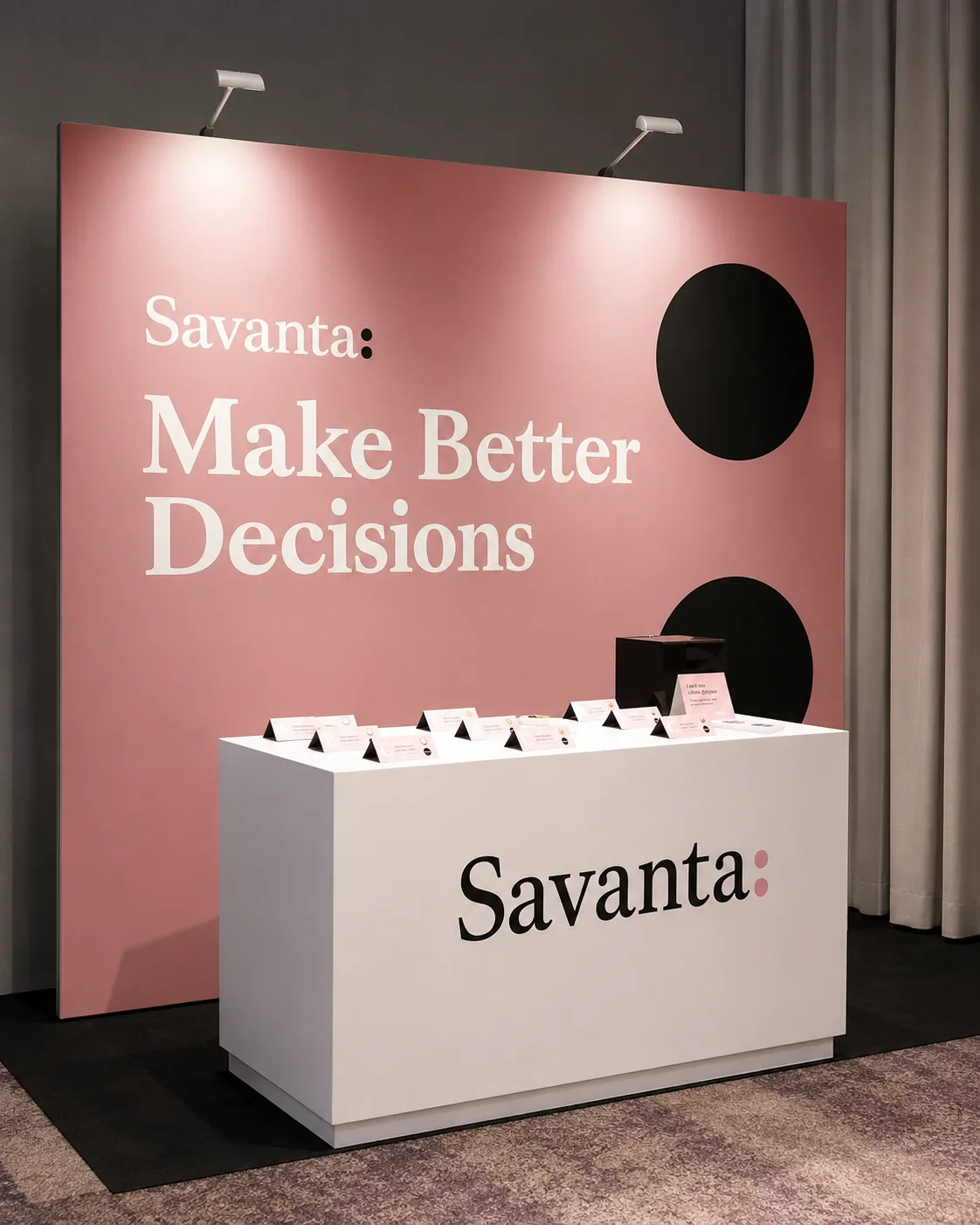 Savanta Make Better Decisions pop-up display and counter printed by City Images