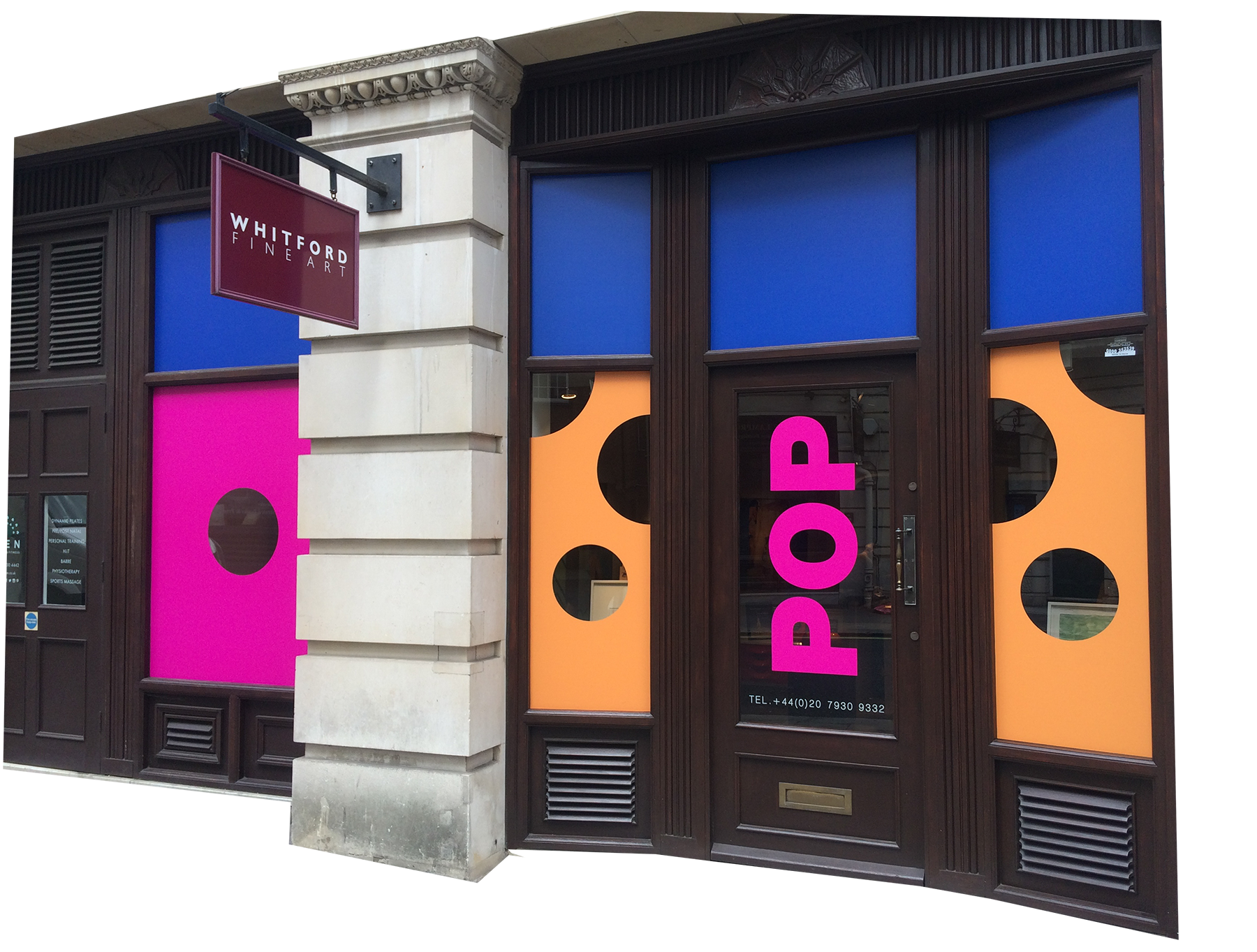 window display with printed vinyl