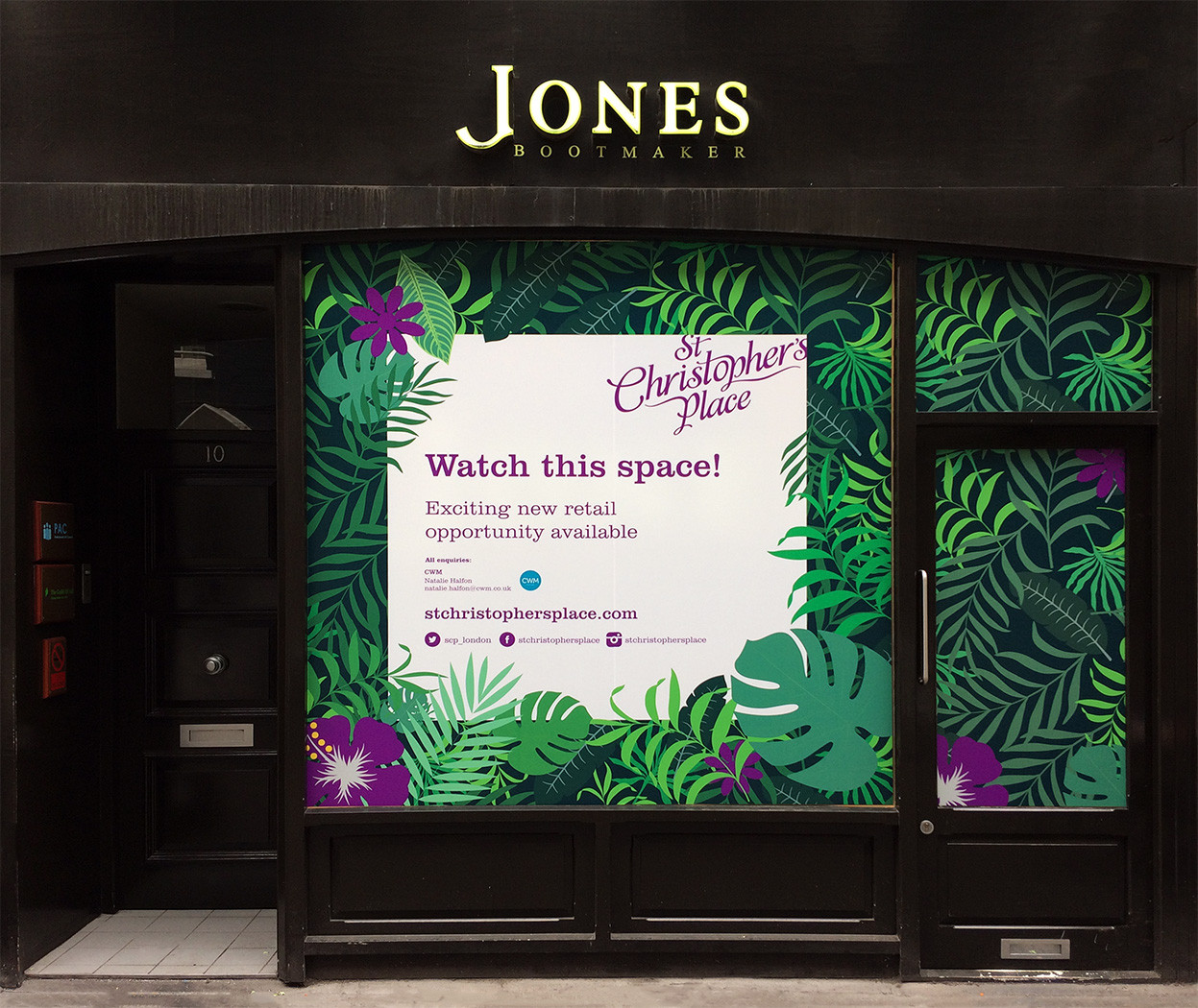 printed vinyl applied to estate agent window