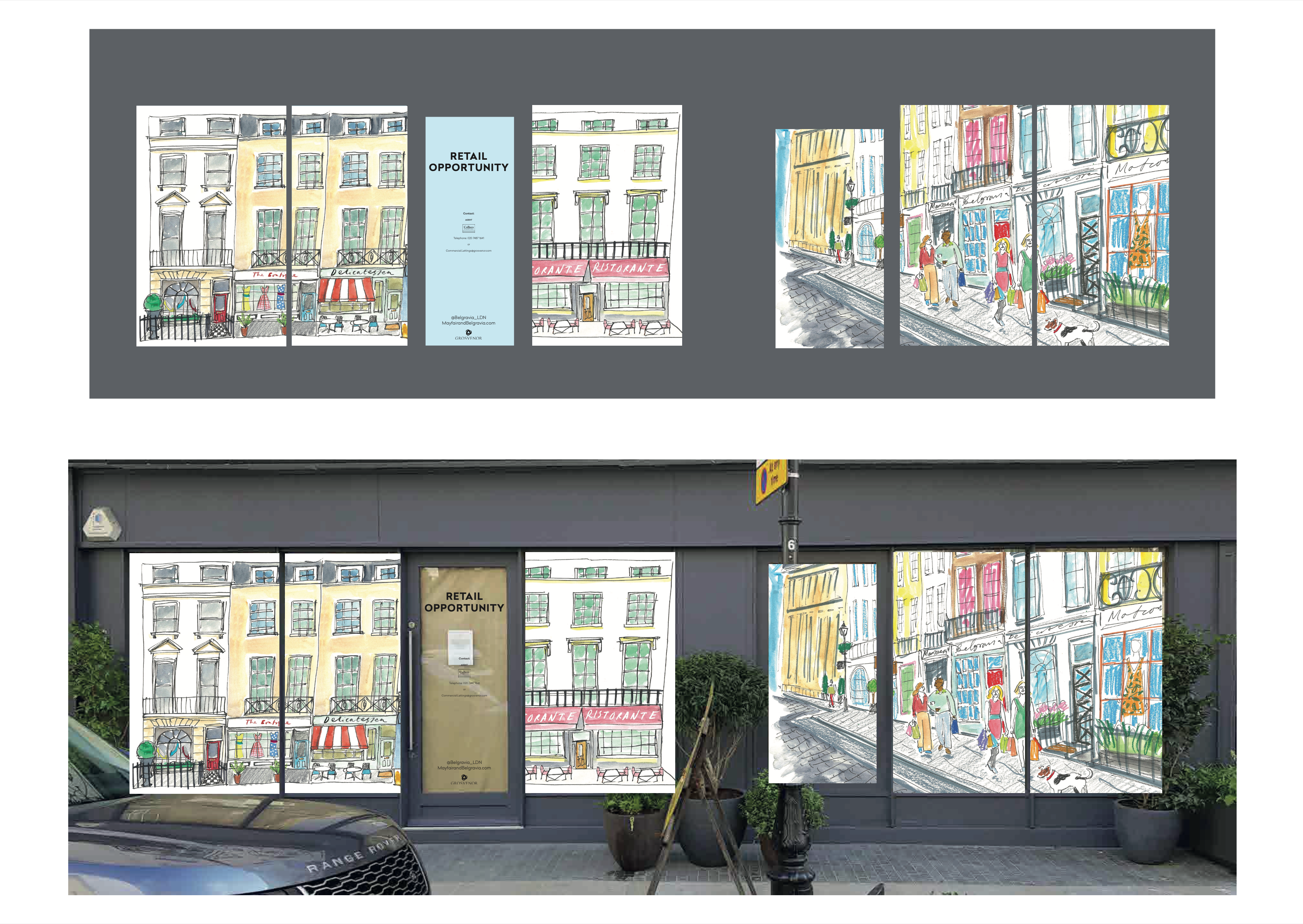 printed vinyl applied to shop window for estate agent