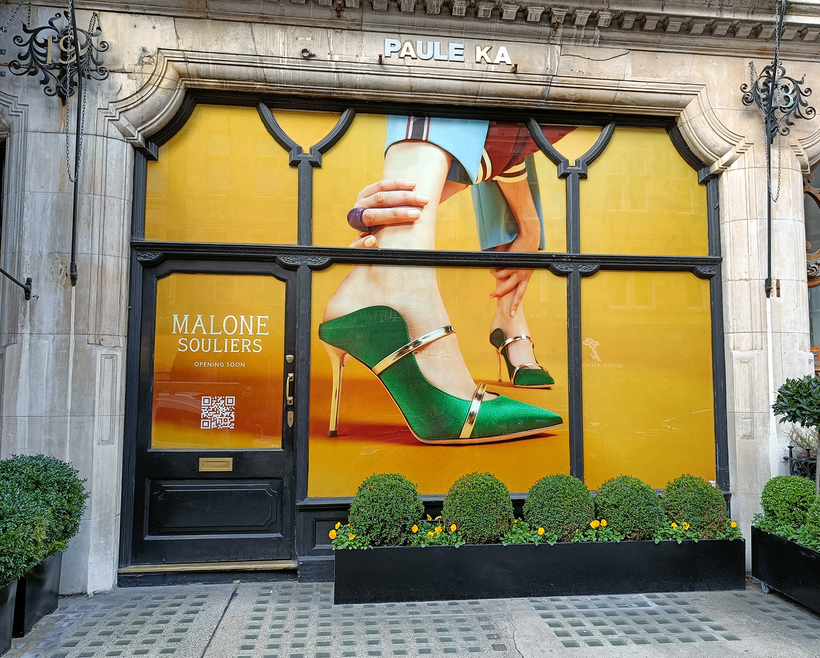 retail store with printed vinyl covering all the windows