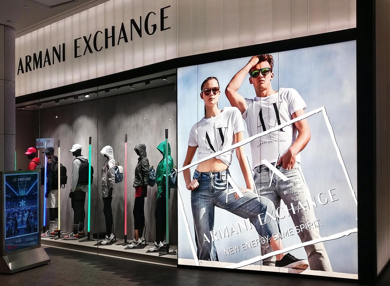 printed window lightbox for upmarket retailer