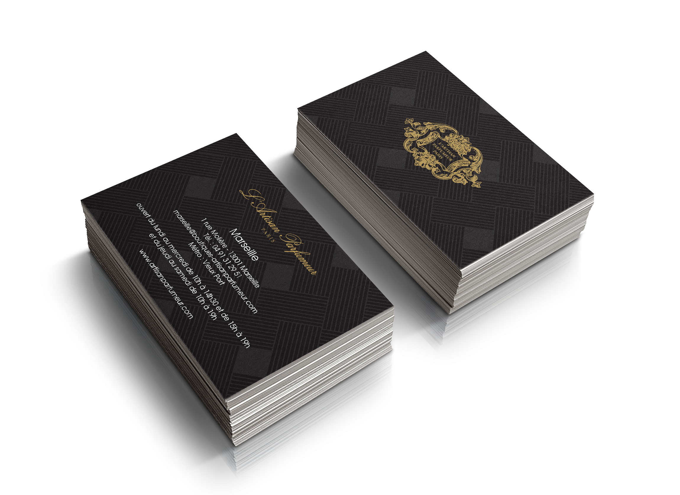 printed and foiled business cards